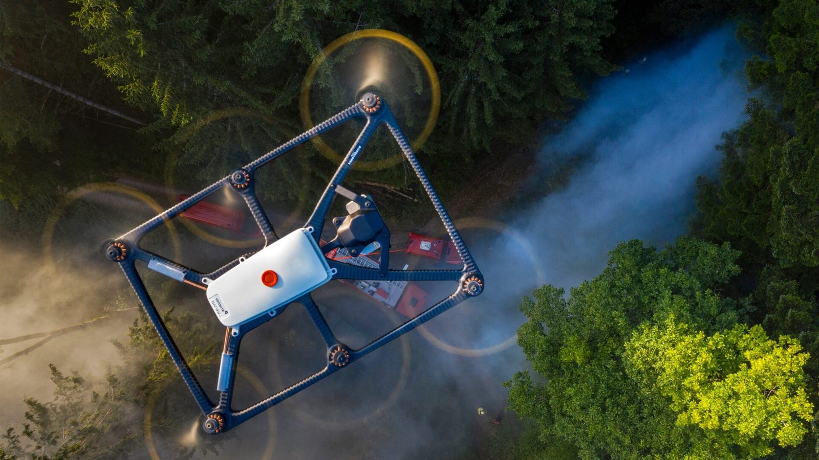 Fotokite Standard tethered drone in flight