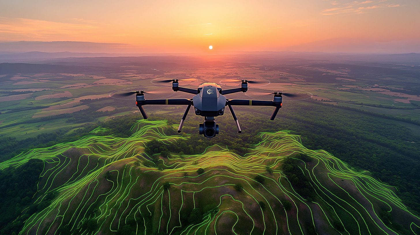 CT-Scan LiDAR mapping terrain contours from the air