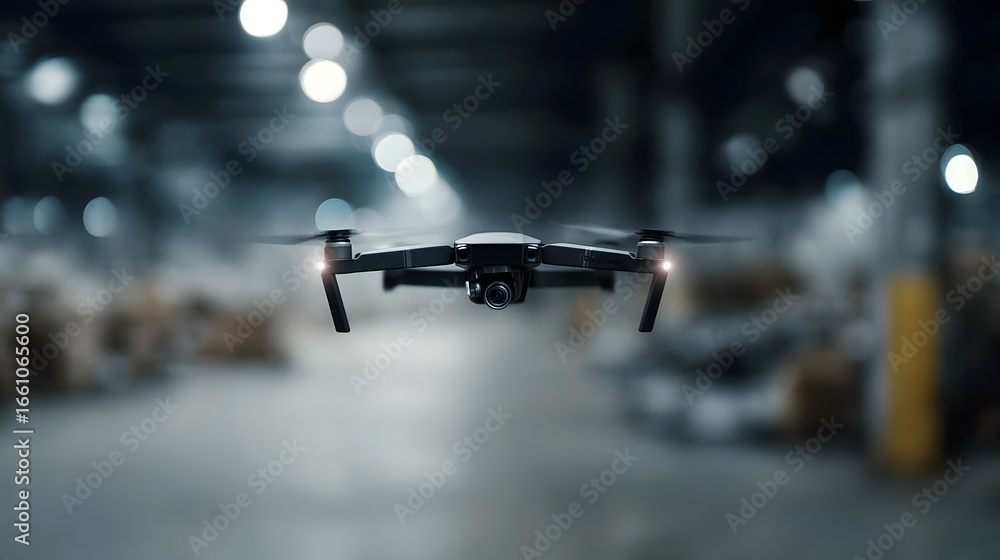 Drone surveillance in warehouse